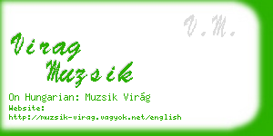 virag muzsik business card